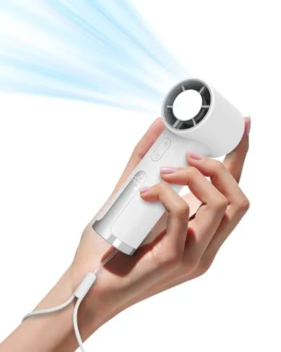 OidoZac Mini 100-Speed Rechargeable Handheld Fan w/ Digital Display