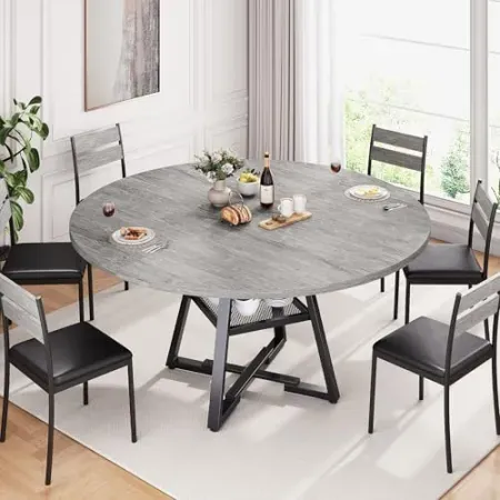 Jocoevol 51" Round Dining Table for 6