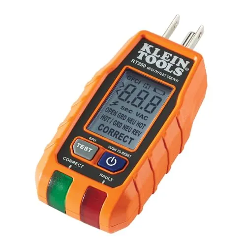 Klein Tools GFCI Outlet Tester with LCD Display (RT250)