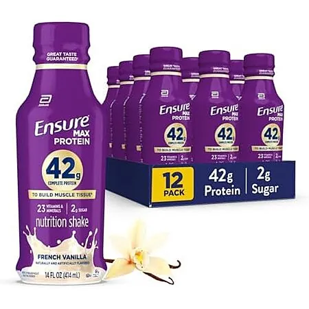 12-Pk 14-Oz Ensure Max Protein Shake (French Vanilla)