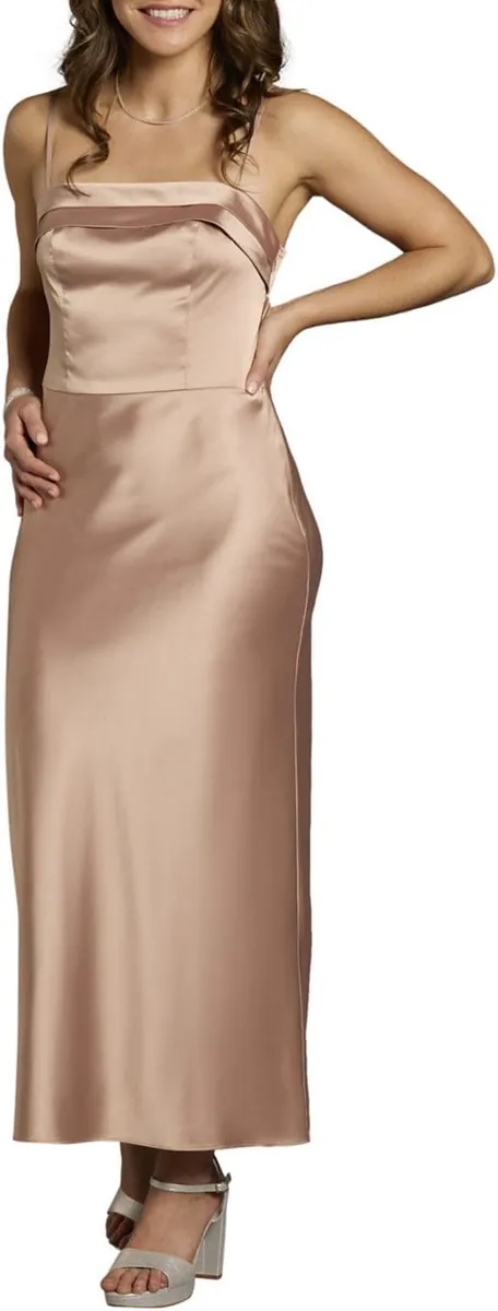 David’s Bridal The Edit Studio Spaghetti Strap Sheath Dress