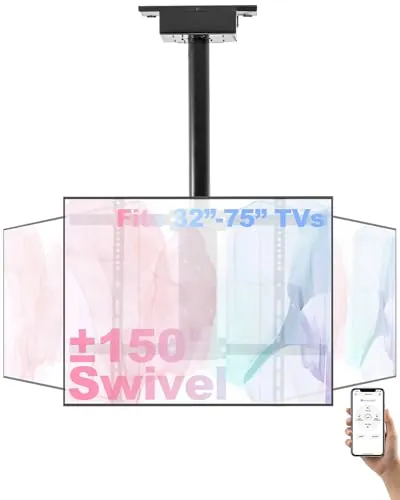 TOPSKY Smart Ceiling TV Mount w/ 150 Degree Swivel