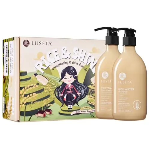Luseta Rice Water Shampoo and Conditioner Set, Volume & Shine