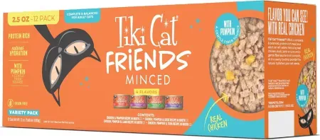 12-Pack 2.5oz Tiki Cat Friends Wet Cat Food