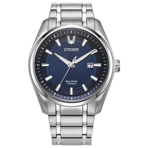 Citizen Men's 42mm Eco-Drive Sport Super Titanium Analog Watch (Blue Dial)