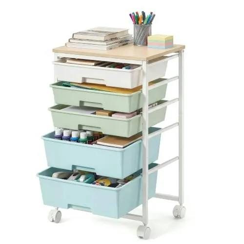 Vasagle 5-Drawer Rolling Utility Cart