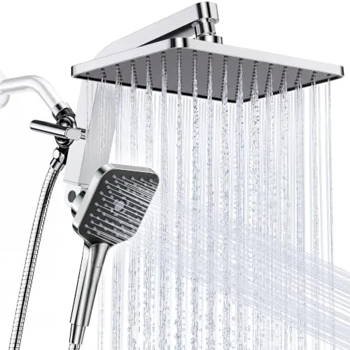 KOSNEW 12" XXL Rainfall Shower Head with Handheld Combo