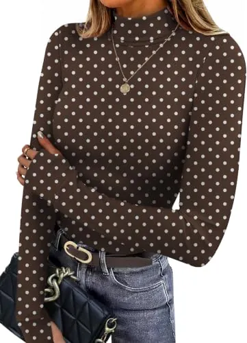 Sampeel Womens Turtleneck Tops