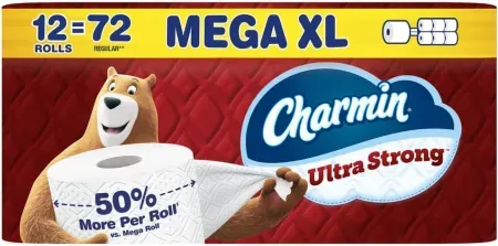 Charmin Ultra Strong Toilet Paper 12 Mega XL Rolls
