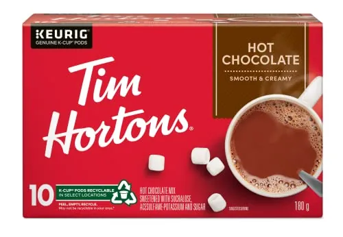 Tim Hortons Original Hot Chocolate K-Cup Pods 10 Count