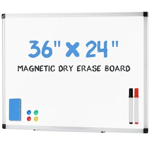 DUMOS 36" x 24" Magnetic Dry Erase Whiteboard