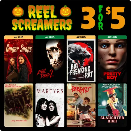 Reel Screamers (4K/HD Digital Films): Big Freaking Rat, Dementia 13, Evil Dead 2