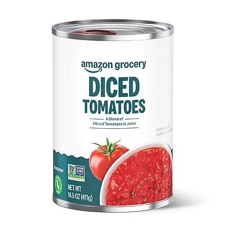 14.5-Oz Amazon Fresh Diced Canned Tomatoes In Tomato Juice