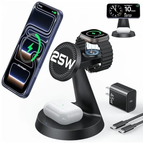 Meifigno 25W 3-in-1 Magnetic Wireless Charging Station