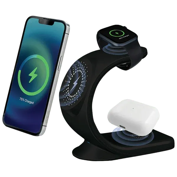 Brookstone 3-In-1 MagSafe Curved Wireless Charging Stand