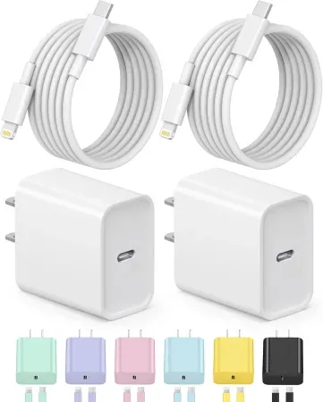 4-Pack Novobit 20W USB-C Fast Chargers With 6' Cables