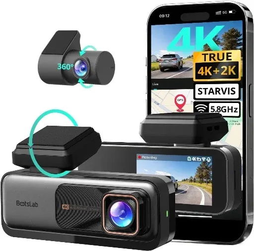 BOTSLAB G980H 4K STARVIS Dash Cam Front and Rear
