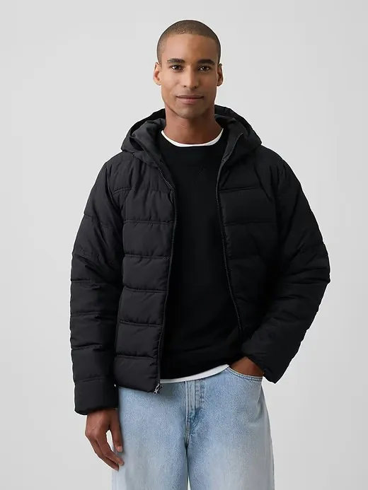 Gap Factory Relaxed Hooded Puffer Jacket