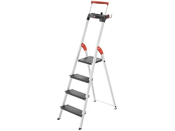 Hailo L100 Topline 4-Step Aluminum Step Ladder