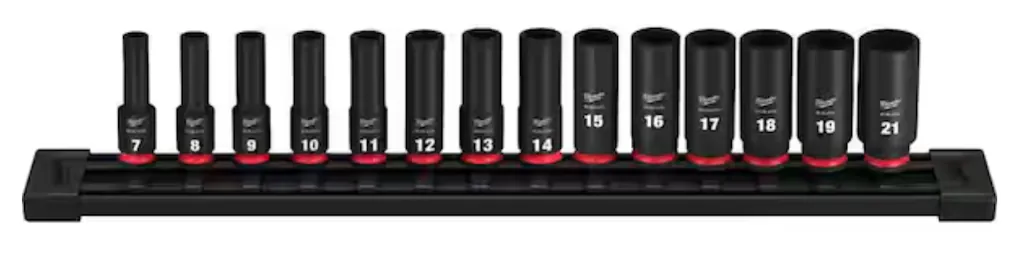 Milwaukee Shockwave 3/8" Drive Metric 14-Piece Impact Socket Set