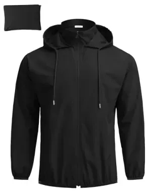 COOFANDY Packable Waterproof Men's Rain Jacket