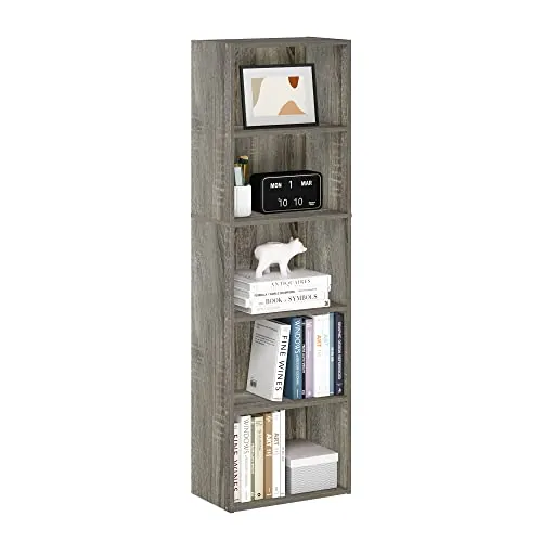 Furinno LUDER 5-Tier Book Shelf in French Oak