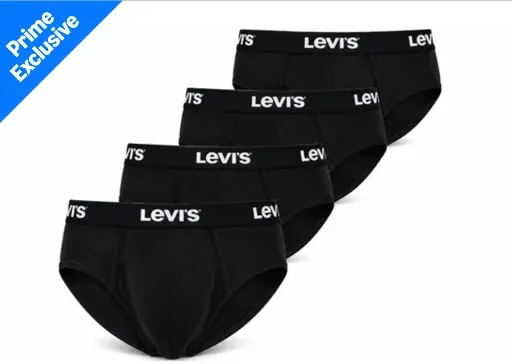 Levi's Men’s Solid Basic Briefs Underwear - 4 Pack