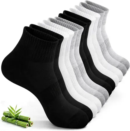 Fawarior Women's 6-Pair Bamboo-Viscose Quarter Crew Socks