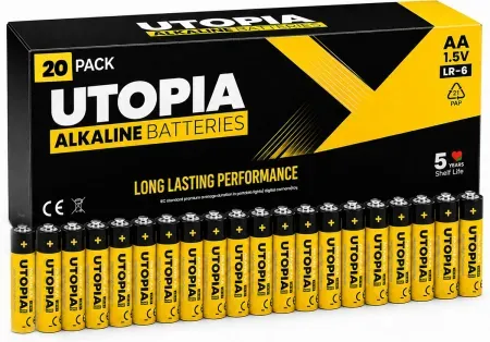 Utopia Home 20 AA Alkaline Batteries