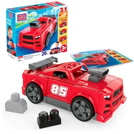 MEGA BLOKS Fisher-Price 3-in-1 Build & Go Race Car