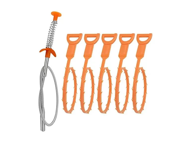 Amazon Basics Drain Clog Remover Tool 6-Pack