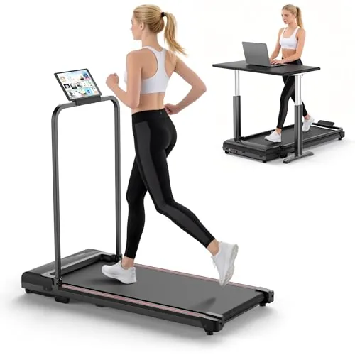 Terluxra Walking Pad Treadmill with Handle Bar