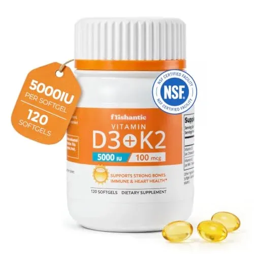 Vitamin D3 K2 5000IU -120 Softgels