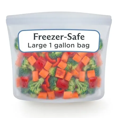 Stasher Premium Reusable Silicone Food Storage Gallon Bag, Clear, 128 oz