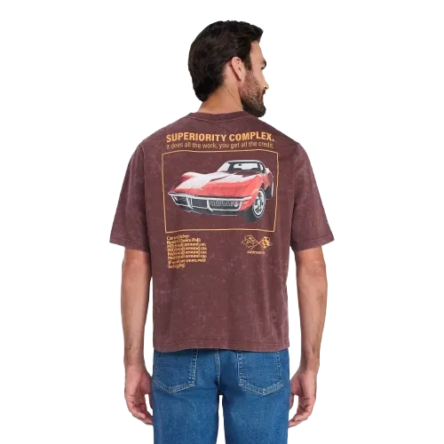 Chevy Corvette Men's Cropped Graphic Tee