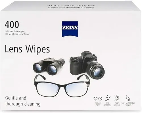 ZEISS Pre-Moistened Lens Cleaning Wipes, 400 Count