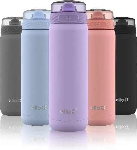 22-Oz Ello Cooper Stainless Steel Insulated Water Bottle w/ Straw & Carry Handle (Lilac)