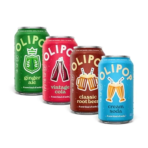 OLIPOP Classic Soda Variety Prebiotic Soda 12-Pack 12-Oz