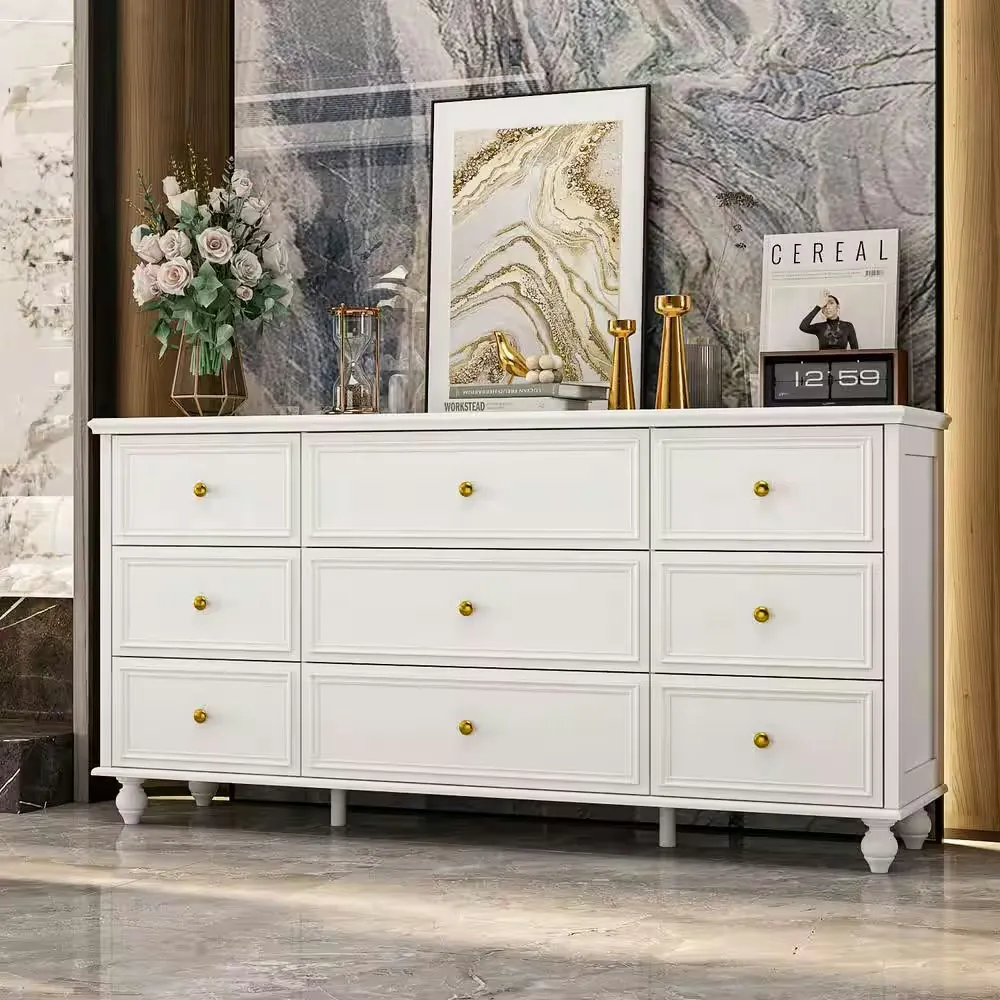 Kingdely 63" Wooden 9-Drawer Dresser