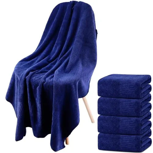 SEISSO 4-Pack 63" x 35" Extra-Large Bath Towels