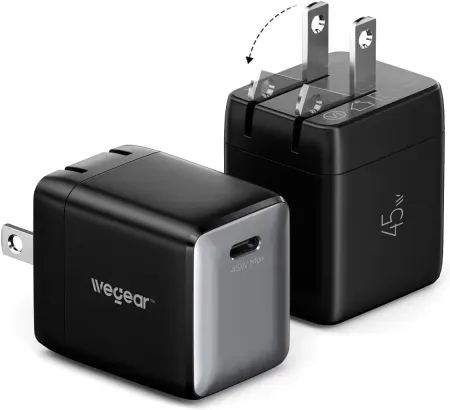 2-Pack 45W wegear Nano Foldable USB-C Wall Charger