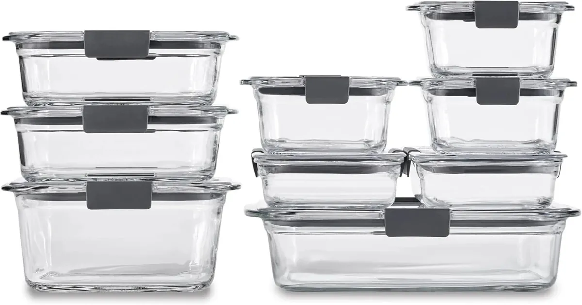 Rubbermaid Brilliance Glass Food Storage Containers 9 Set