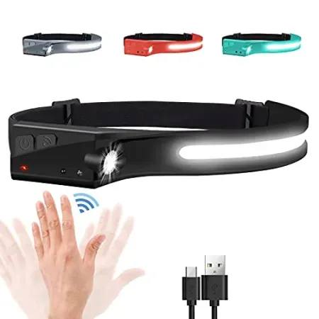 EGUKU Rechargeable 1200-Lumen Headlamp w/ 230° Wide Beam