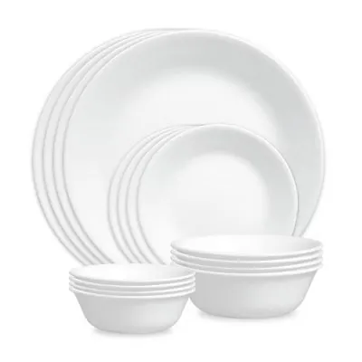 Corelle 16-Piece Winter Frost White Dinnerware Set