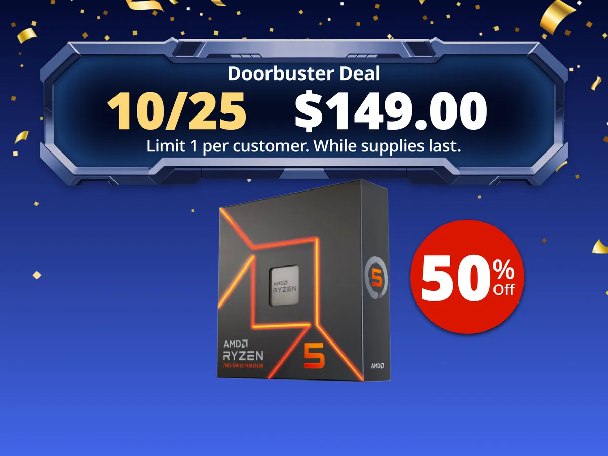 AMD Ryzen 5 7600X - Zen 4 6-Core 4.7 GHz - Socket AM5 - 105W Desktop Processor
