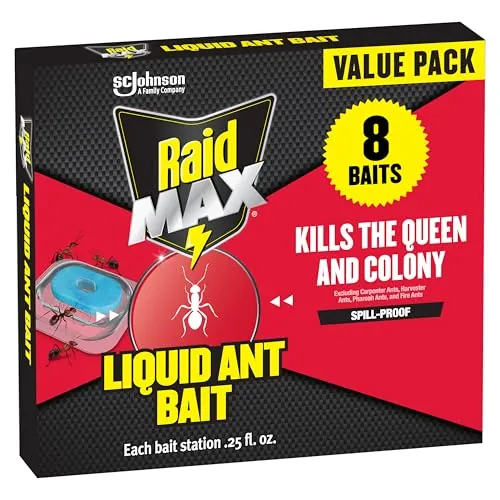 Raid MAX Liquid Ant Killer Baits, Indoor & Outdoor Use, 8 Count