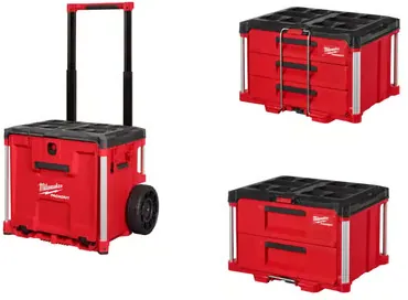 PACKOUT Rolling Drawer with 2-Drawer and 3-Drawer Tool Box 3PC Stack