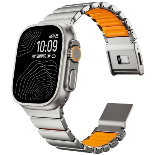 KADES Grade 2 Titanium/Silicone Apple Watch Ultra Band