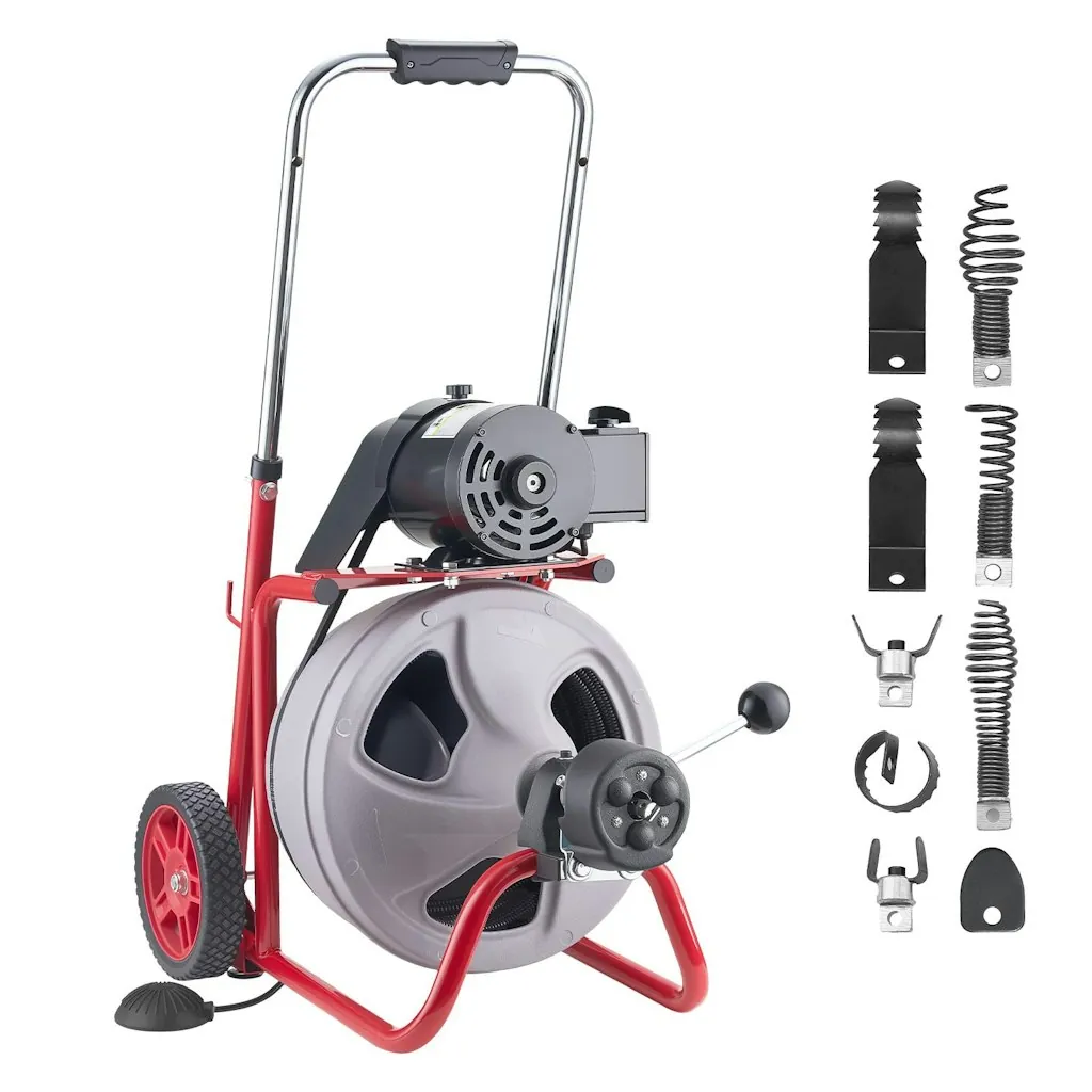 Vevor 100-Foot x 3/8" Auto Feed Drain Cleaning Machine
