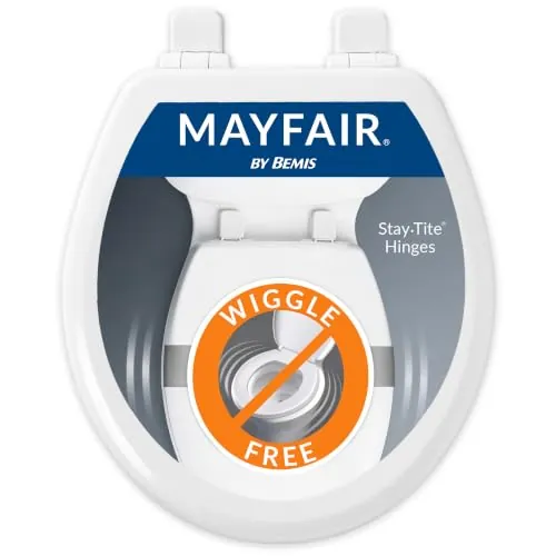 Mayfair Linden Slow Close Toilet Seat, Non Slip Heavy Duty